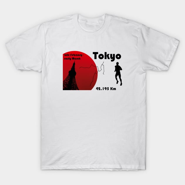 Tokyo marathon T-Shirt by CTinyFactory